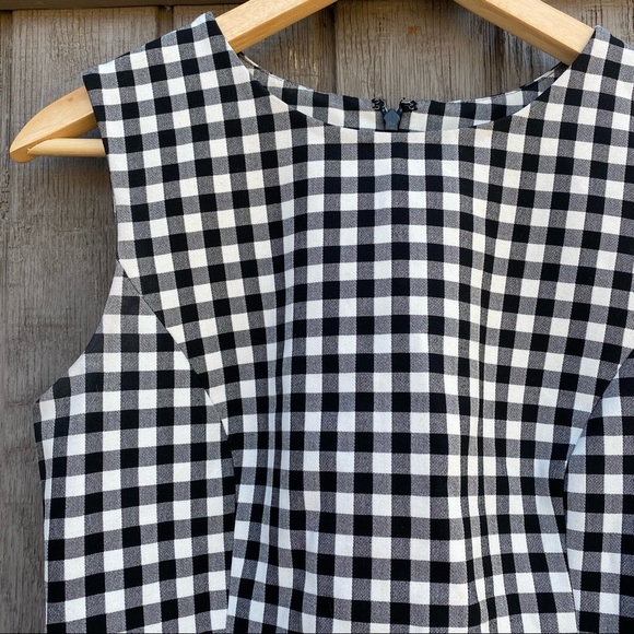 Diane von furstenberg Mallorie gingham peplum top size 4 - Picture 9 of 10